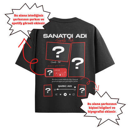 Oversize  SEN TASARLA SANATÇI  T-shirt