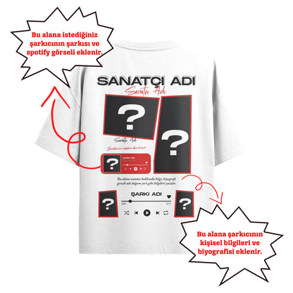 Oversize  SEN TASARLA SANATÇI  T-shirt