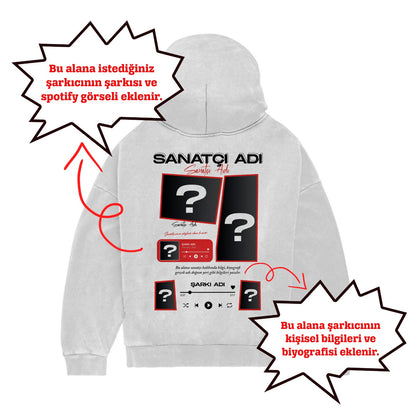 Oversize SEN TASARLA SANATÇI Hoodie